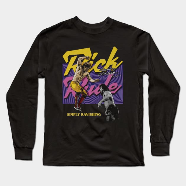 Rick Rude Ravishing Retro Long Sleeve T-Shirt by MunMun_Design